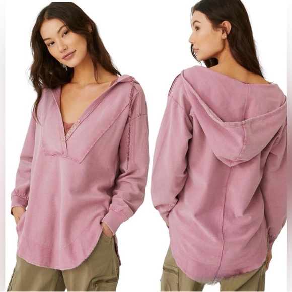 Pilcro Surplice Tunic Hoodie Oversized Pullover Cotton – Size Small - Picture 3 of 15